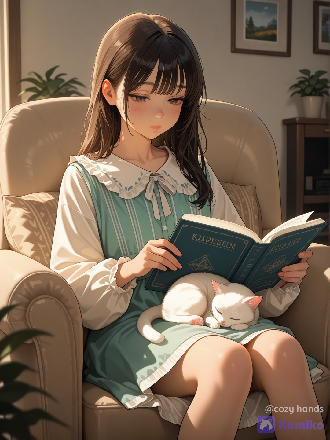 Reading a book