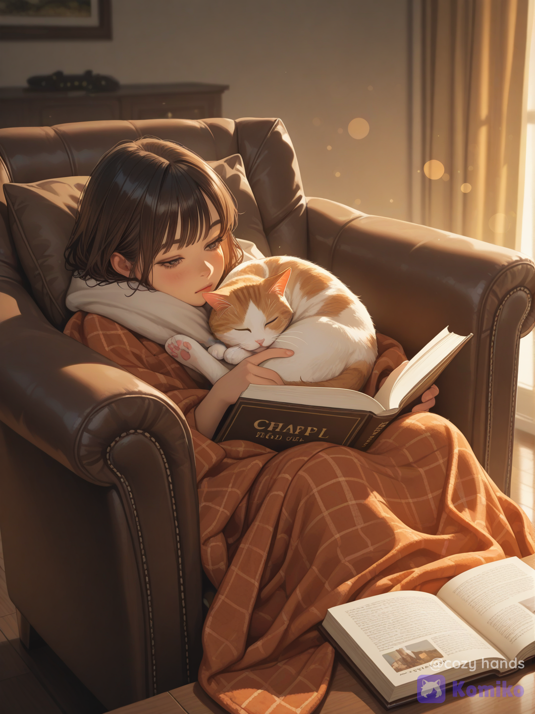 Reading a book