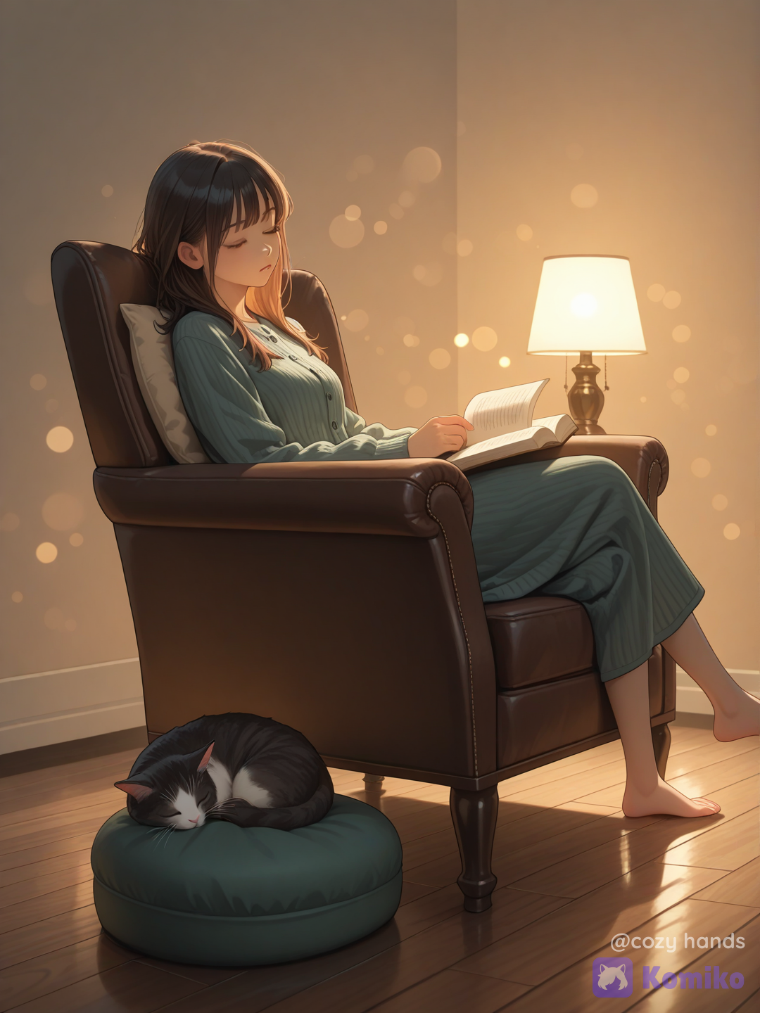 Reading a book