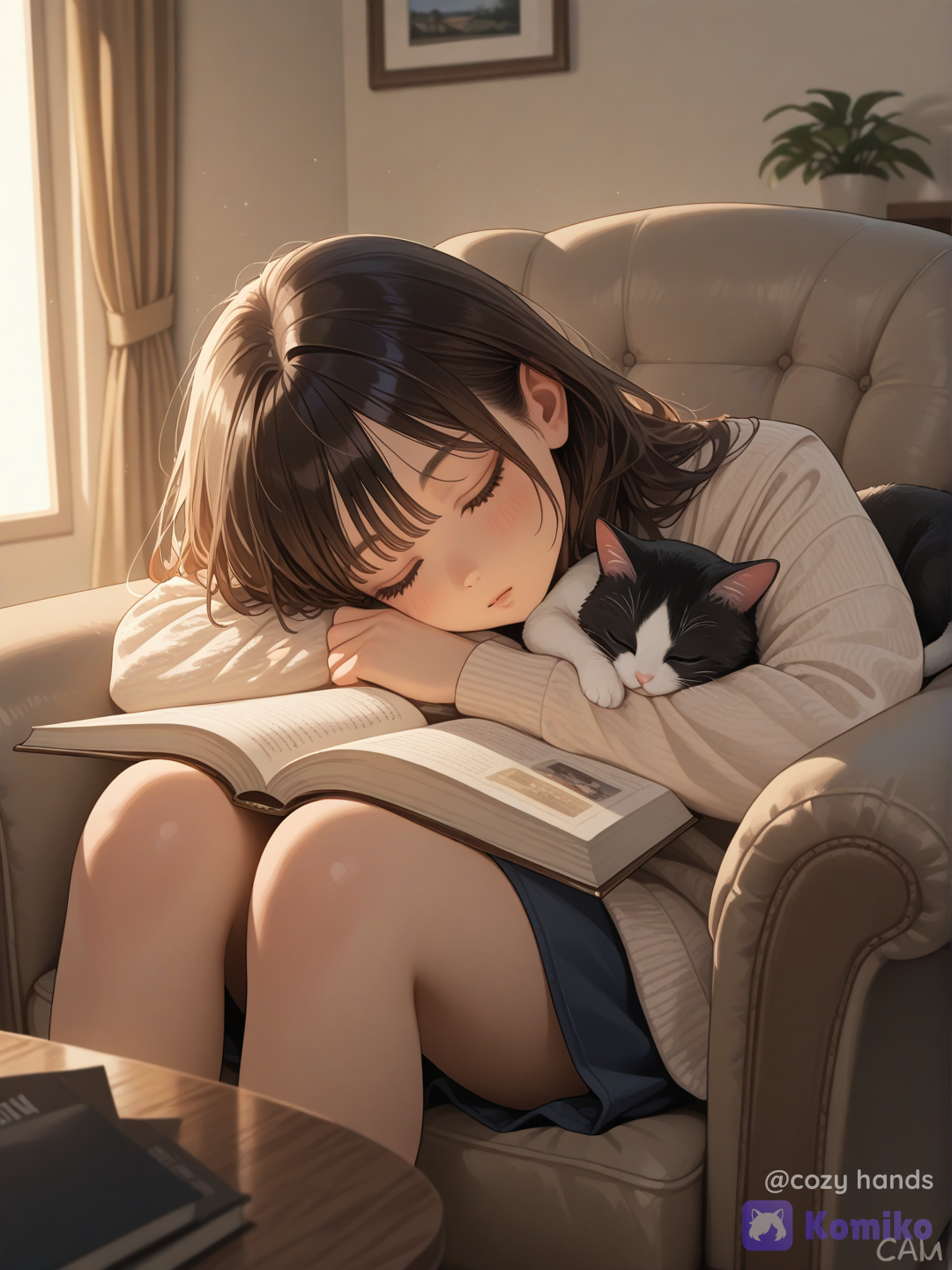 Reading a book