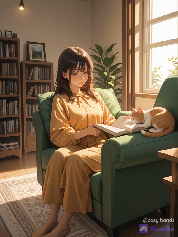 Reading a book