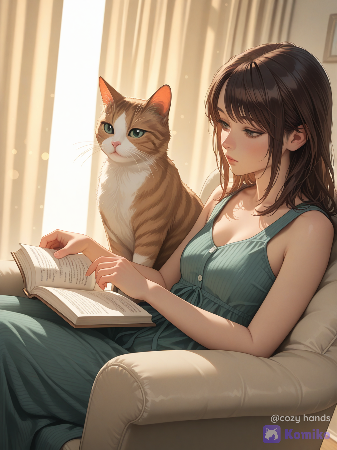 Reading a book