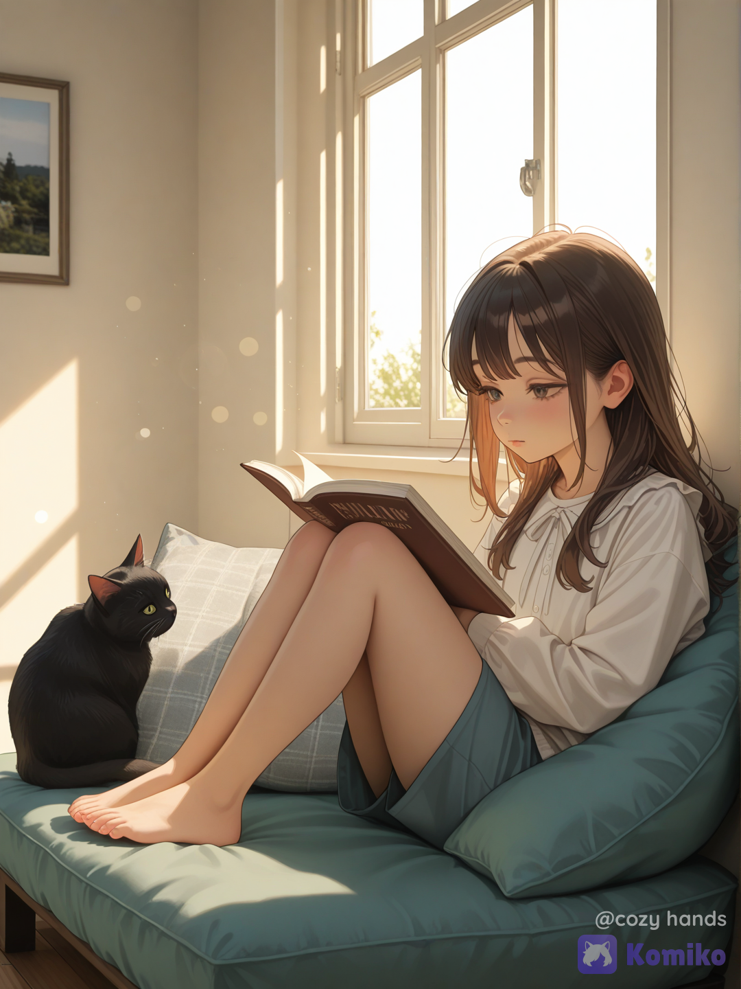 Reading a book