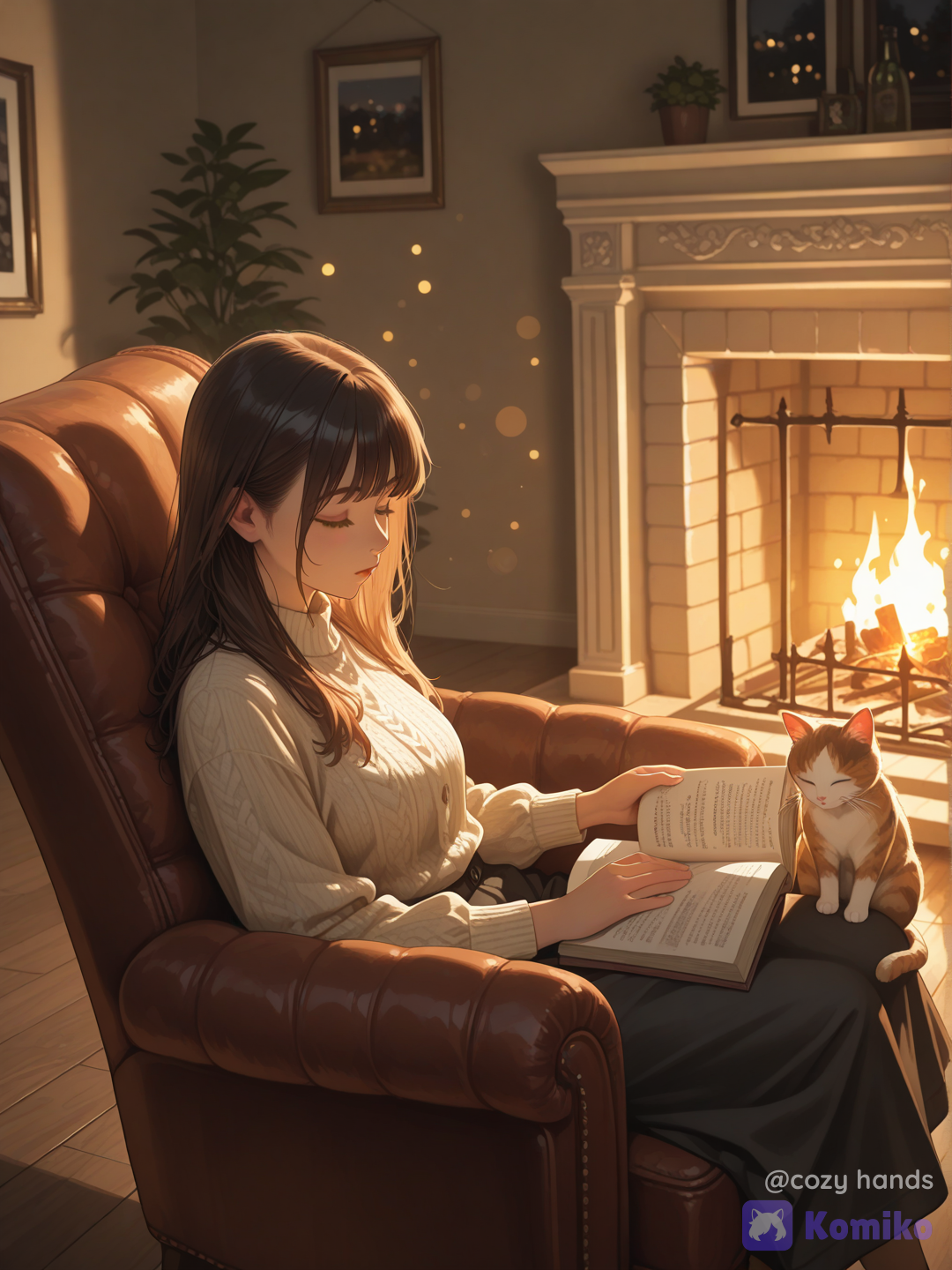 Reading a book