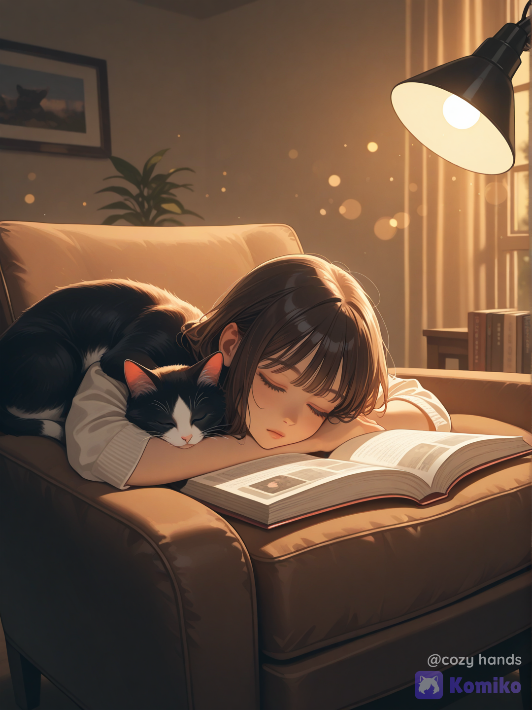 Reading a book