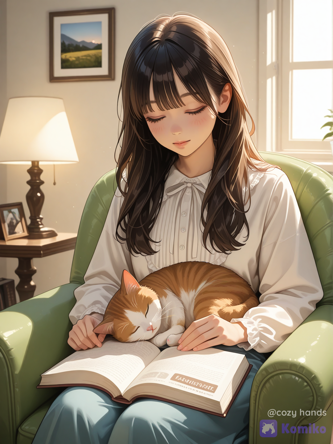 Reading a book