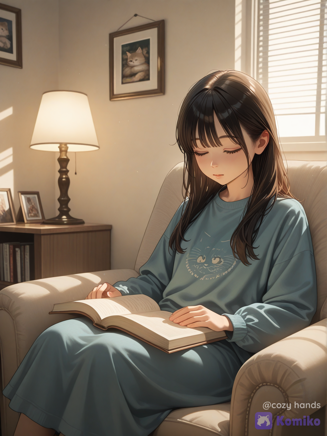 Reading a book