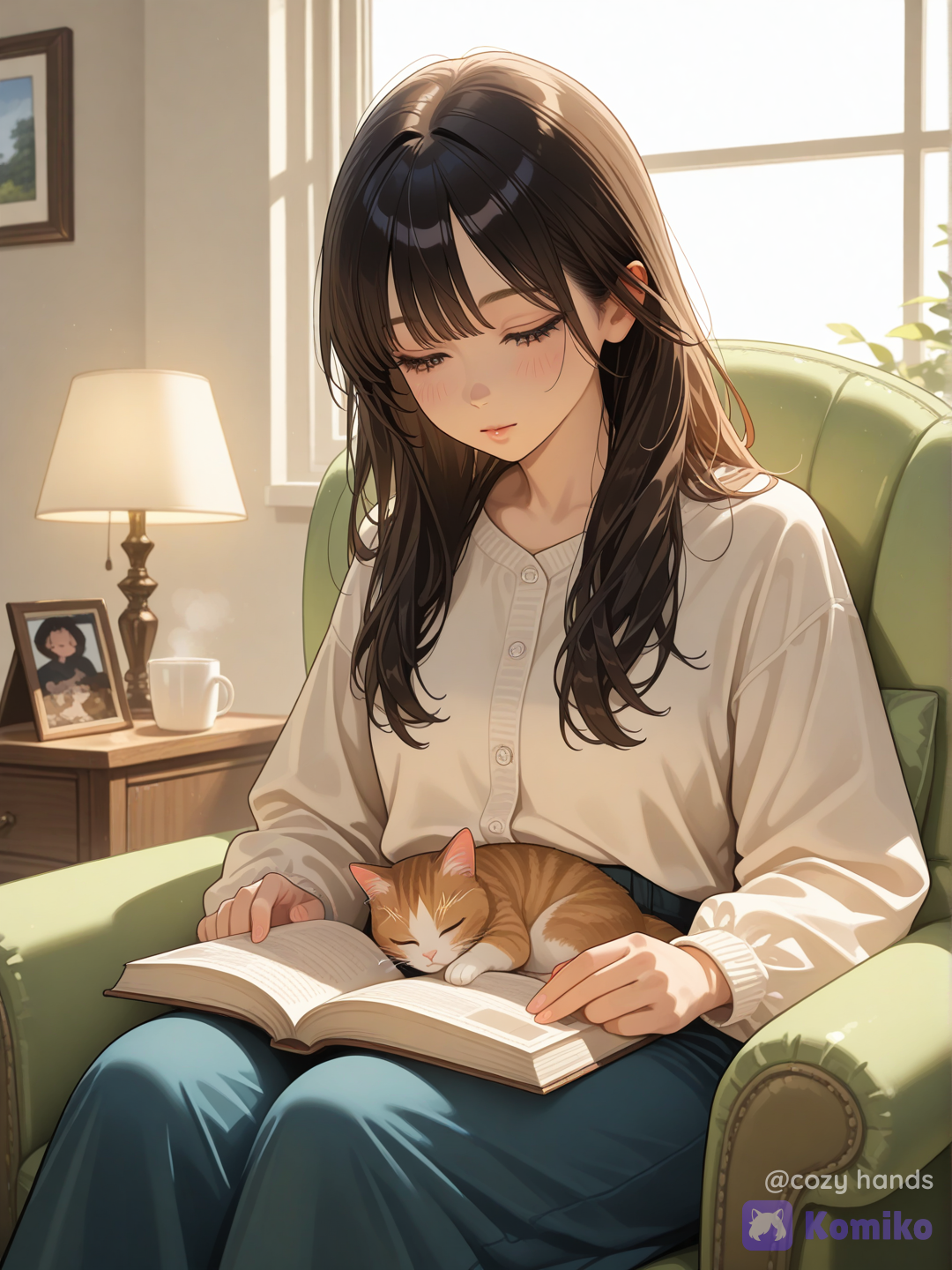 Reading a book