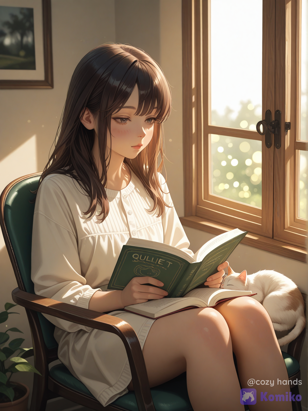 Reading a book