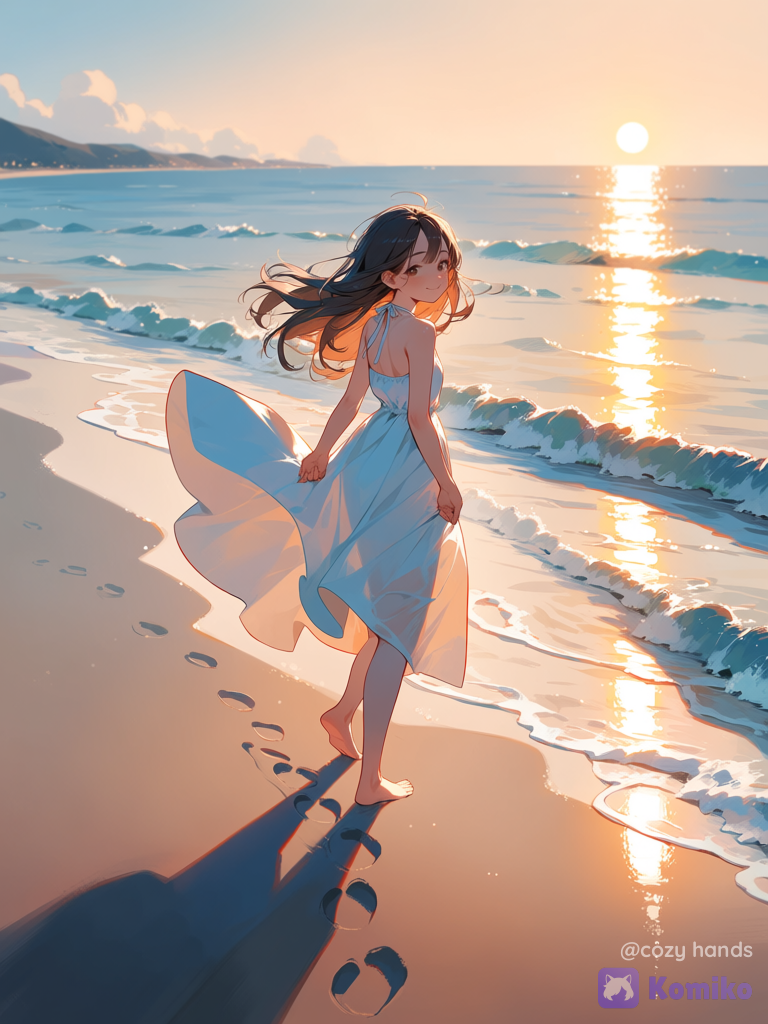 On the beach