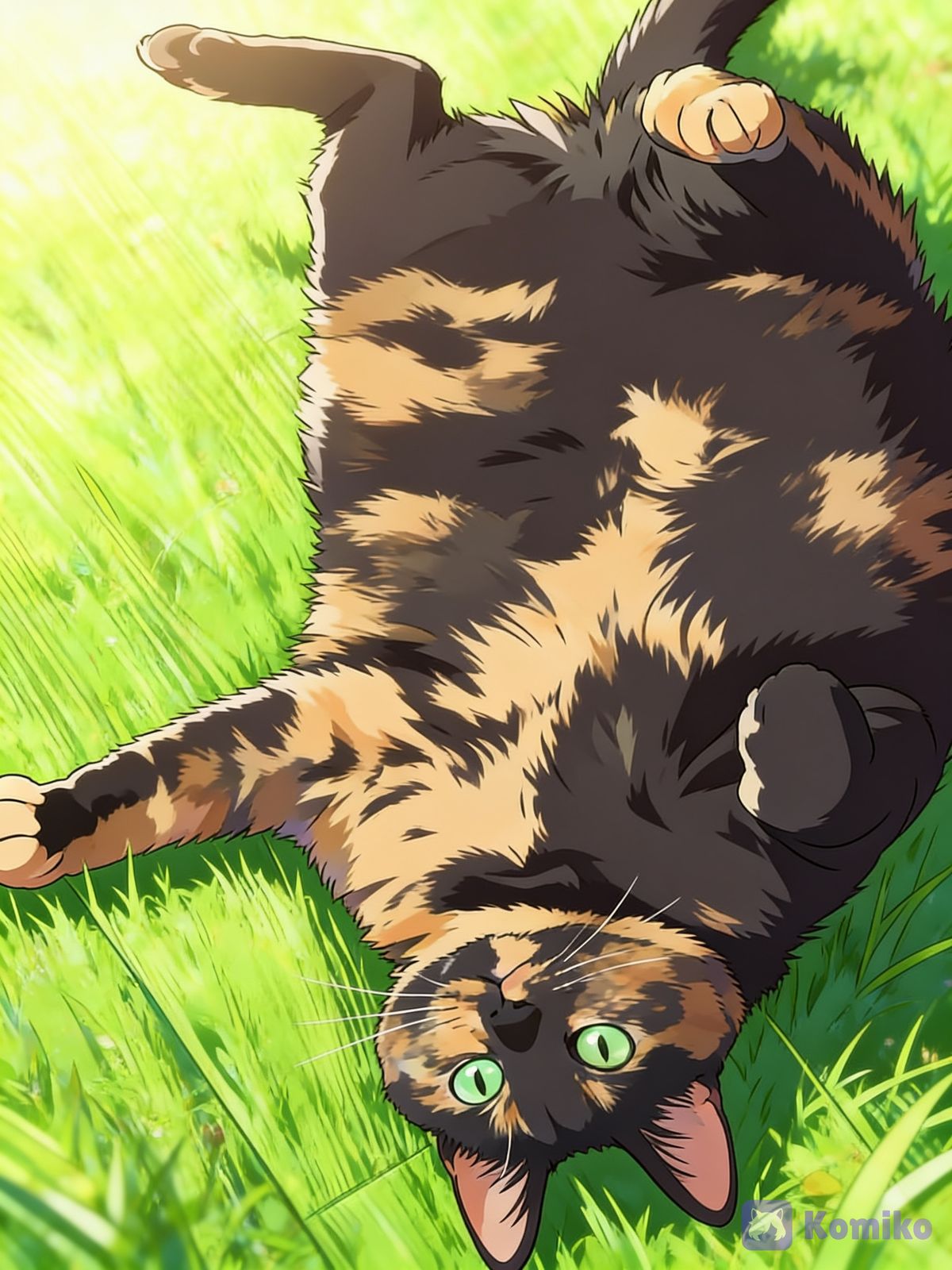 my bfs cat as a anime style