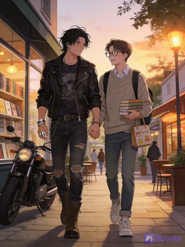 biker boy X nerd!