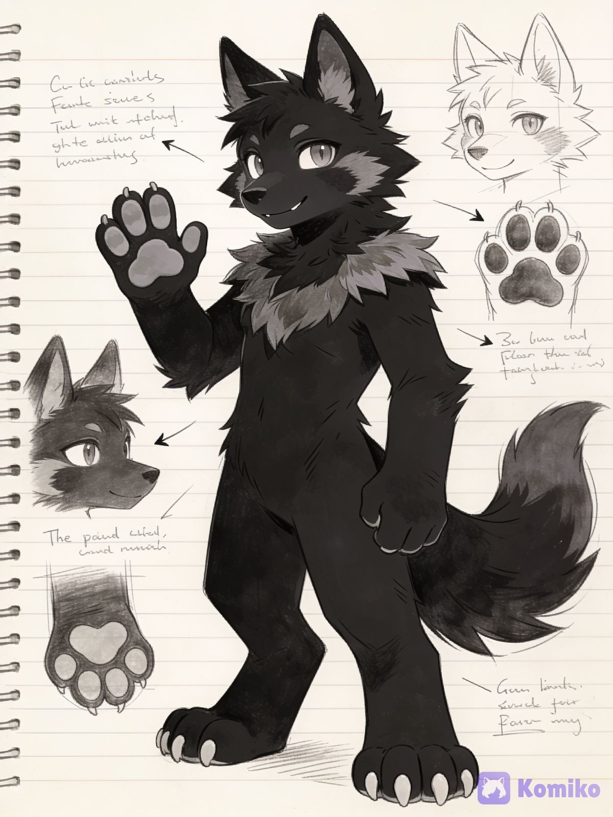 black wolf fursuit