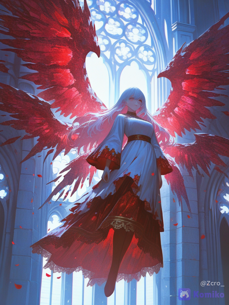 Crimson Angel in the Cathedral ✨