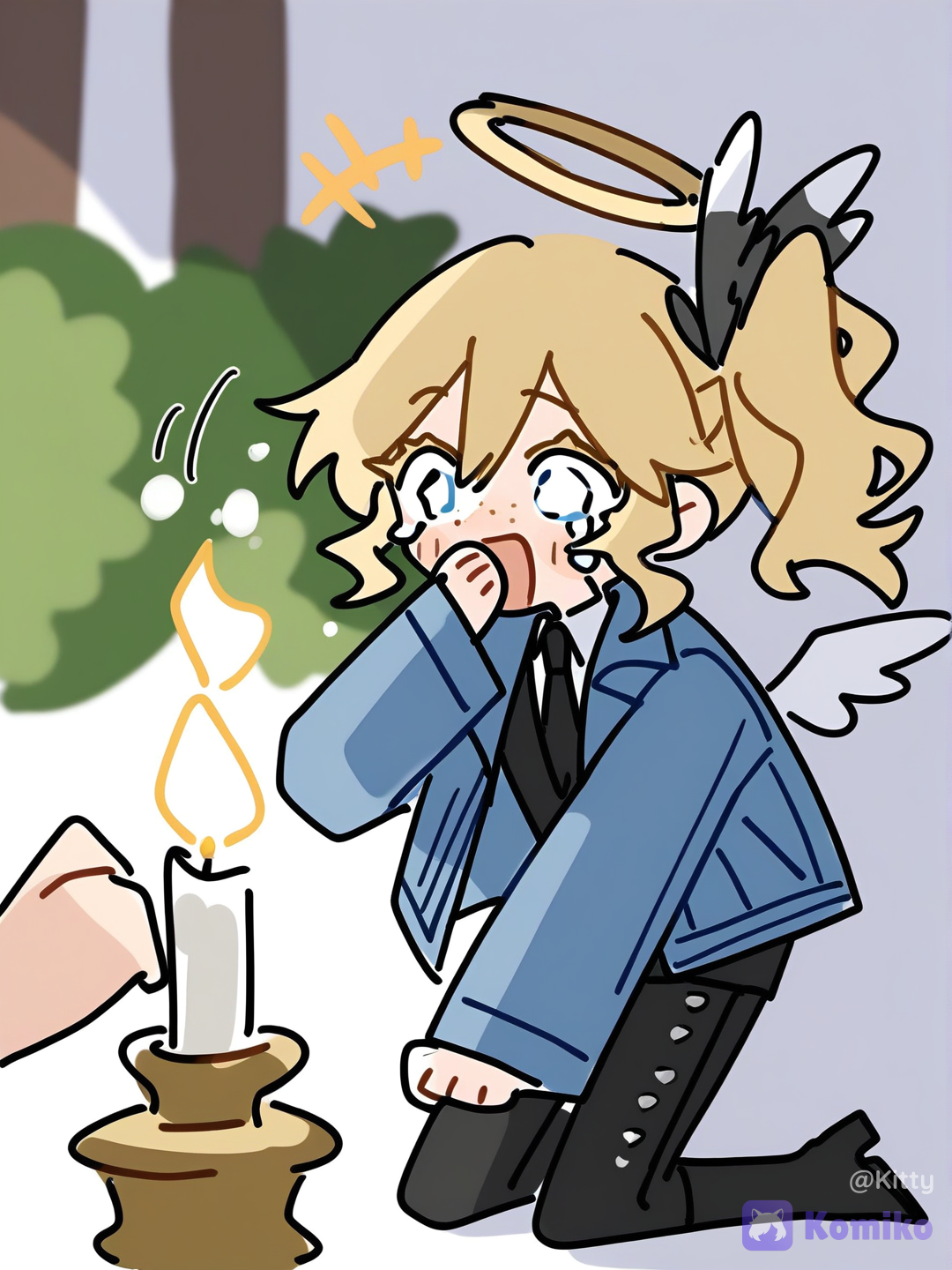 Sad angel :c