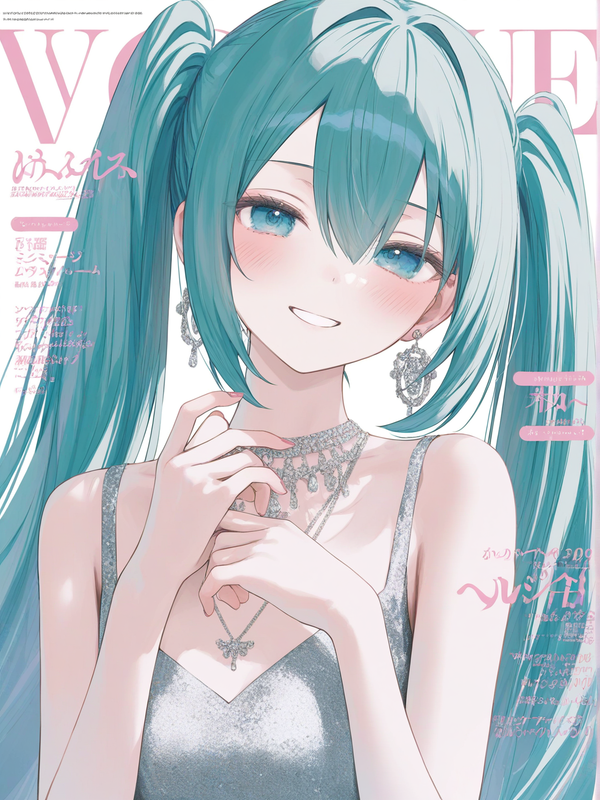 Miku in Vogue magazine (Vocaloid anime)