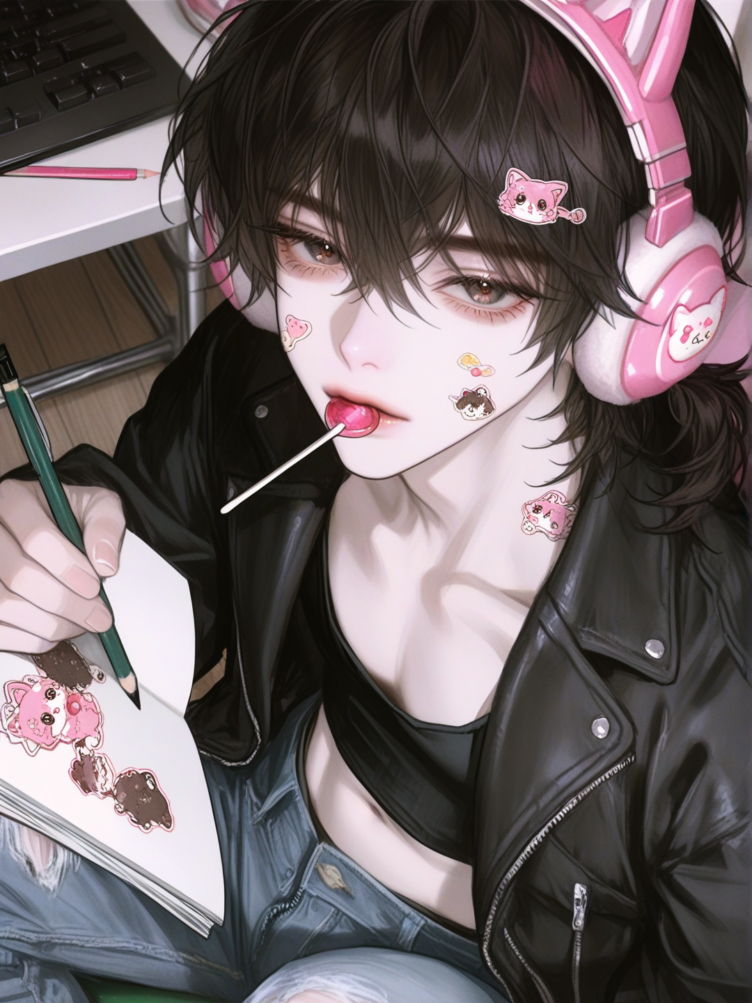 방에서 그림 그리는 중~