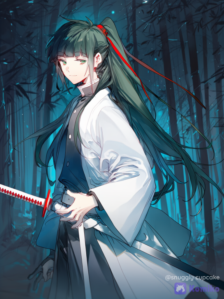 Having a walk in the bamboo forest