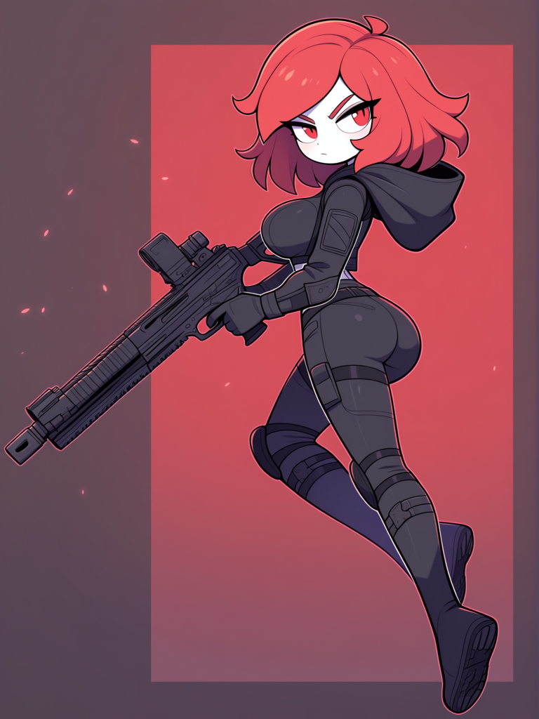 Scarlet on duty