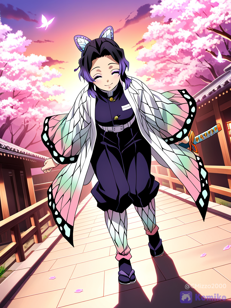 Shinobu's Evening at the Cherry Blossom Park