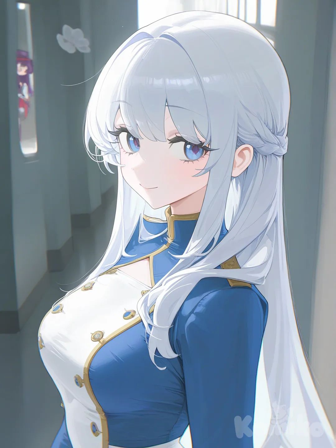 white haired girl