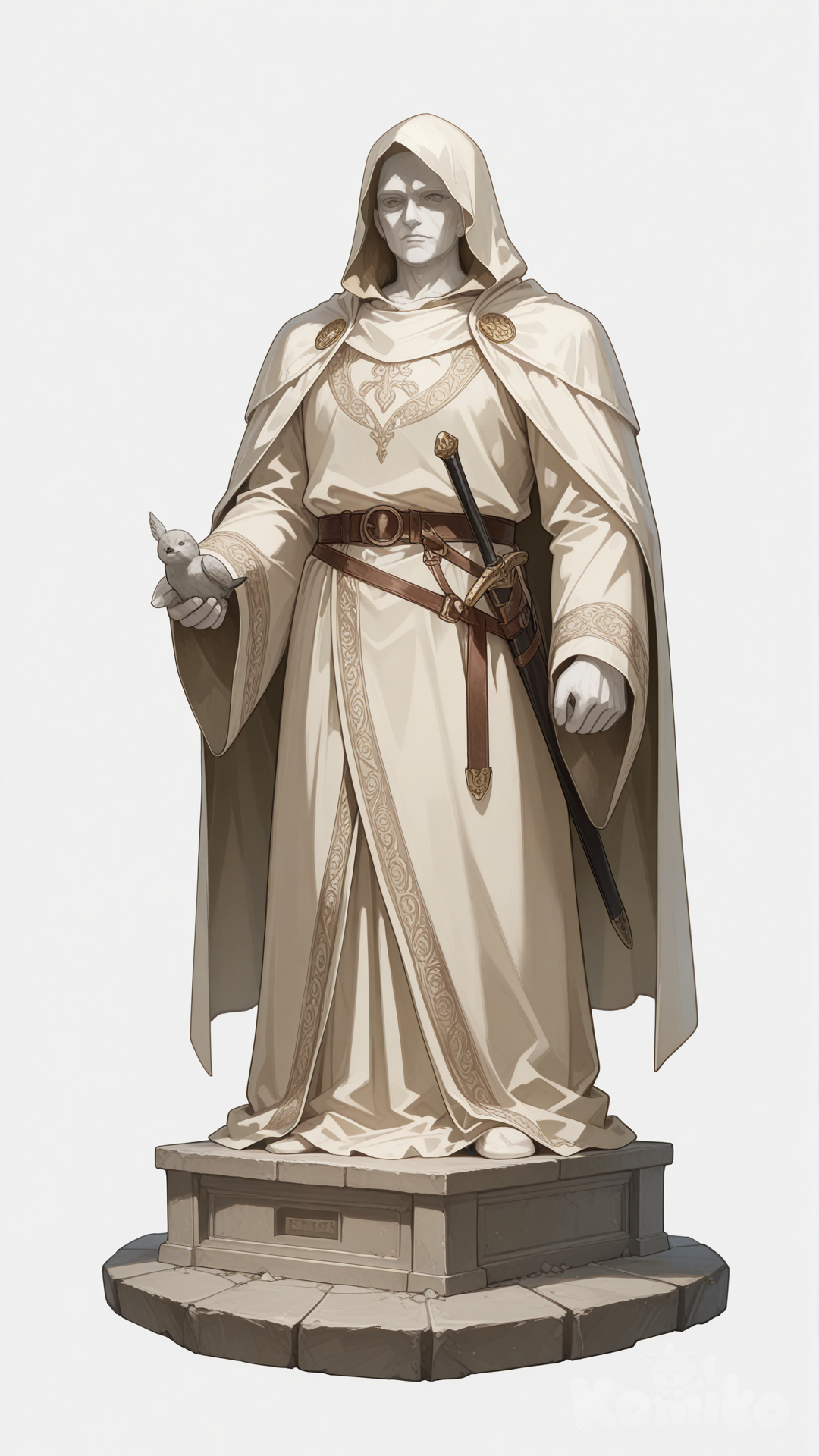 Statue of the abbot of the temple