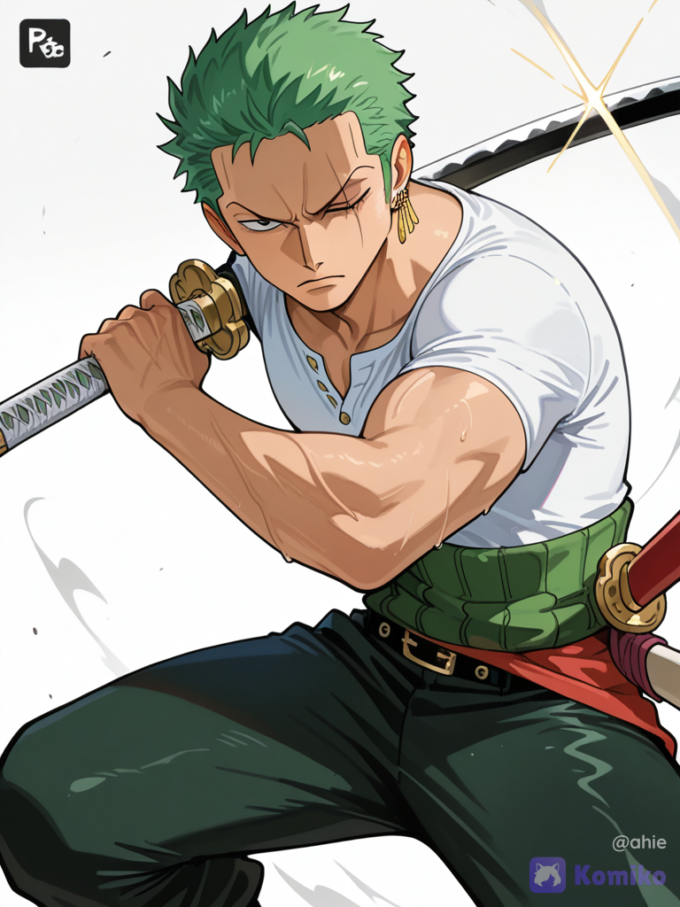 Zoro's Fierce Sword Grip! ⚔️😎