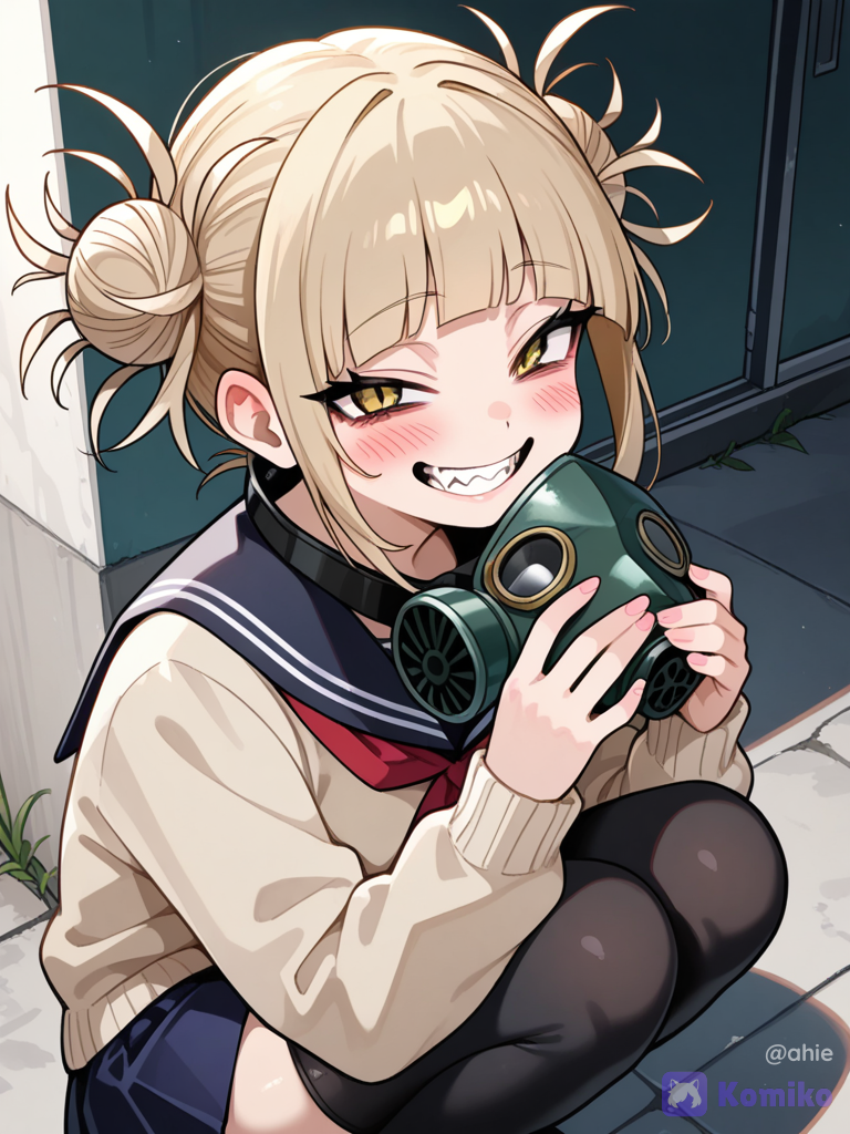 Toga's Mischievous Mask Moment 😷💕
