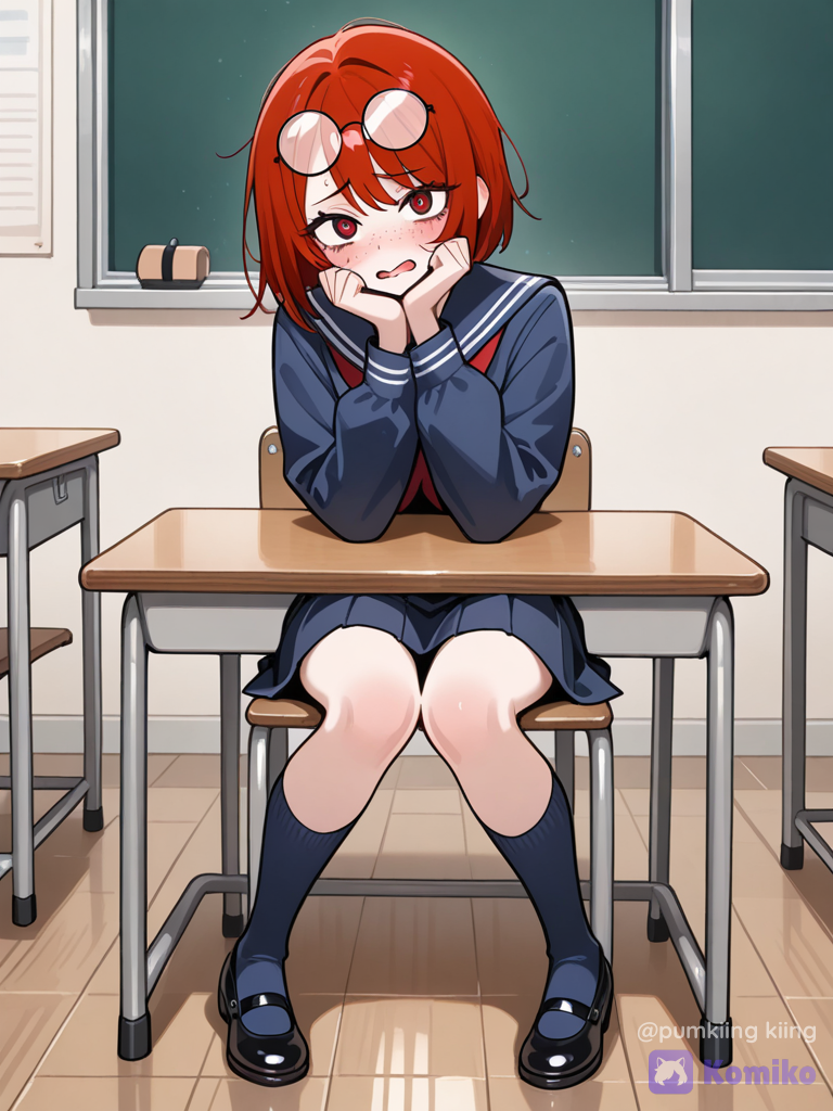 Shy school girl 1