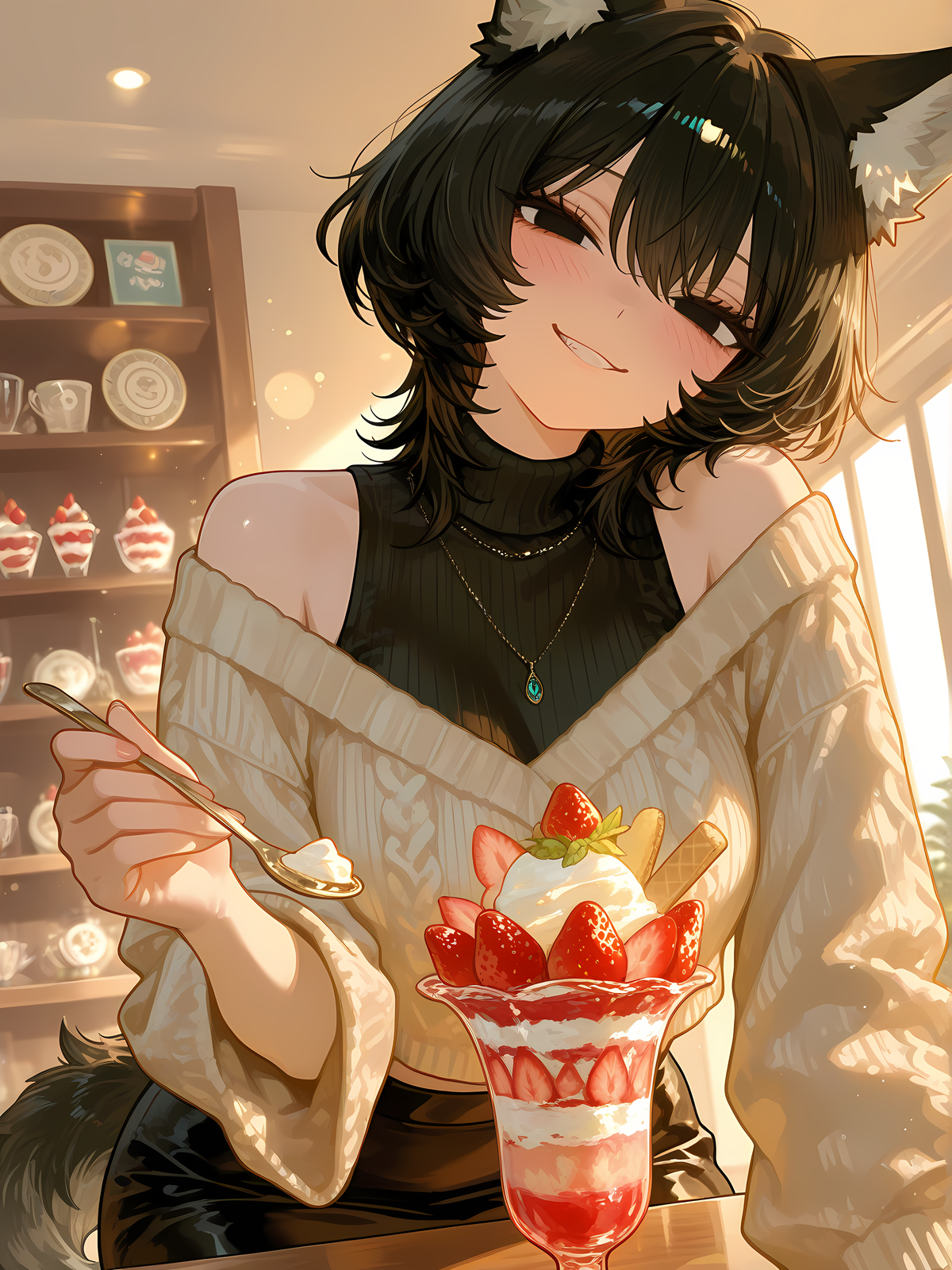 “mm… open up… say ahhh~”