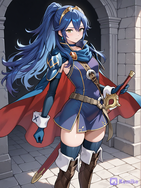 Lucina wearing purple 2