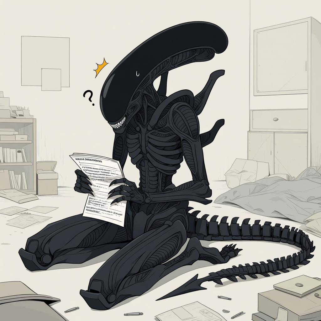 Even Xeno has trouble with IKEA directions