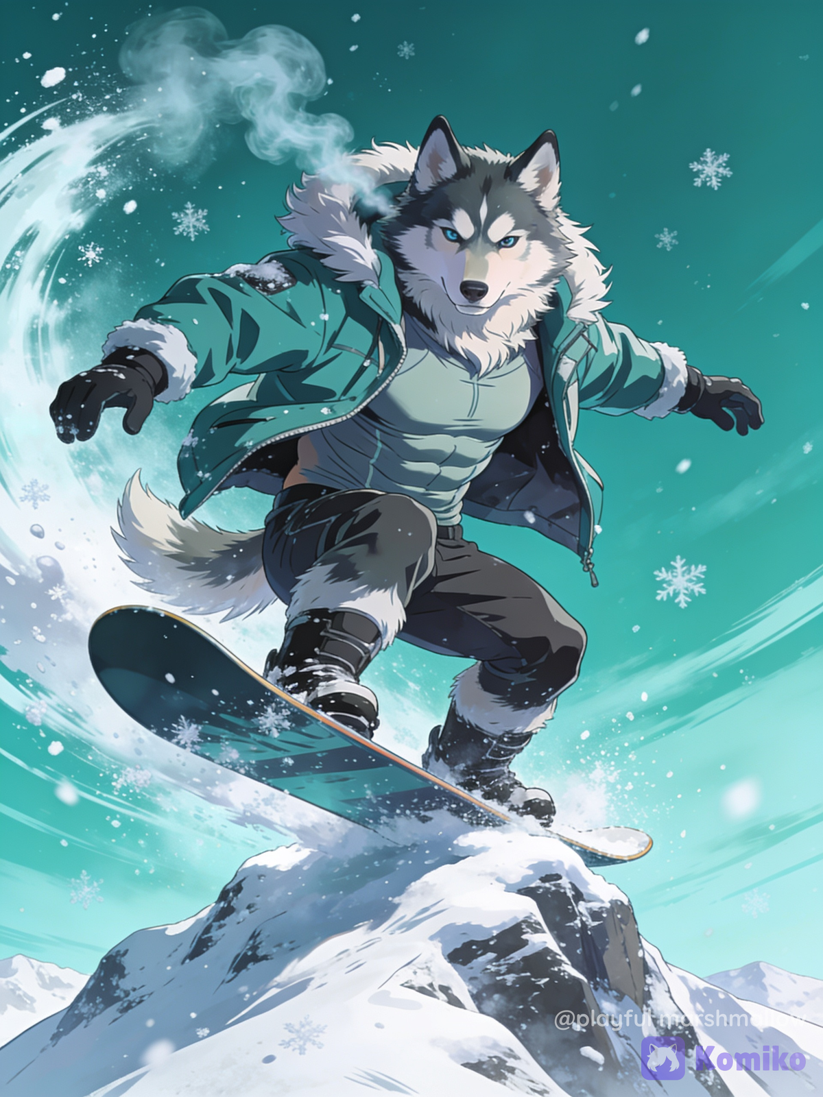 Orin Frost – Husky Snowboarder