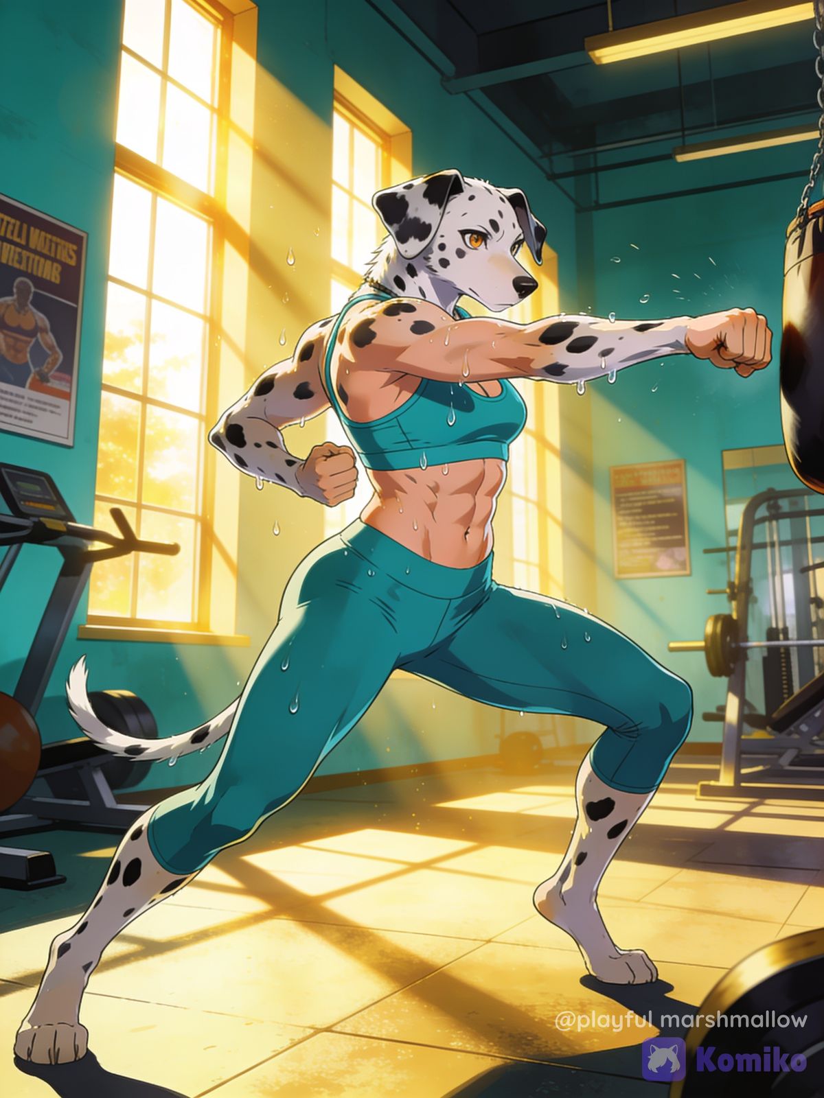 Dalmatian Fitness Icon