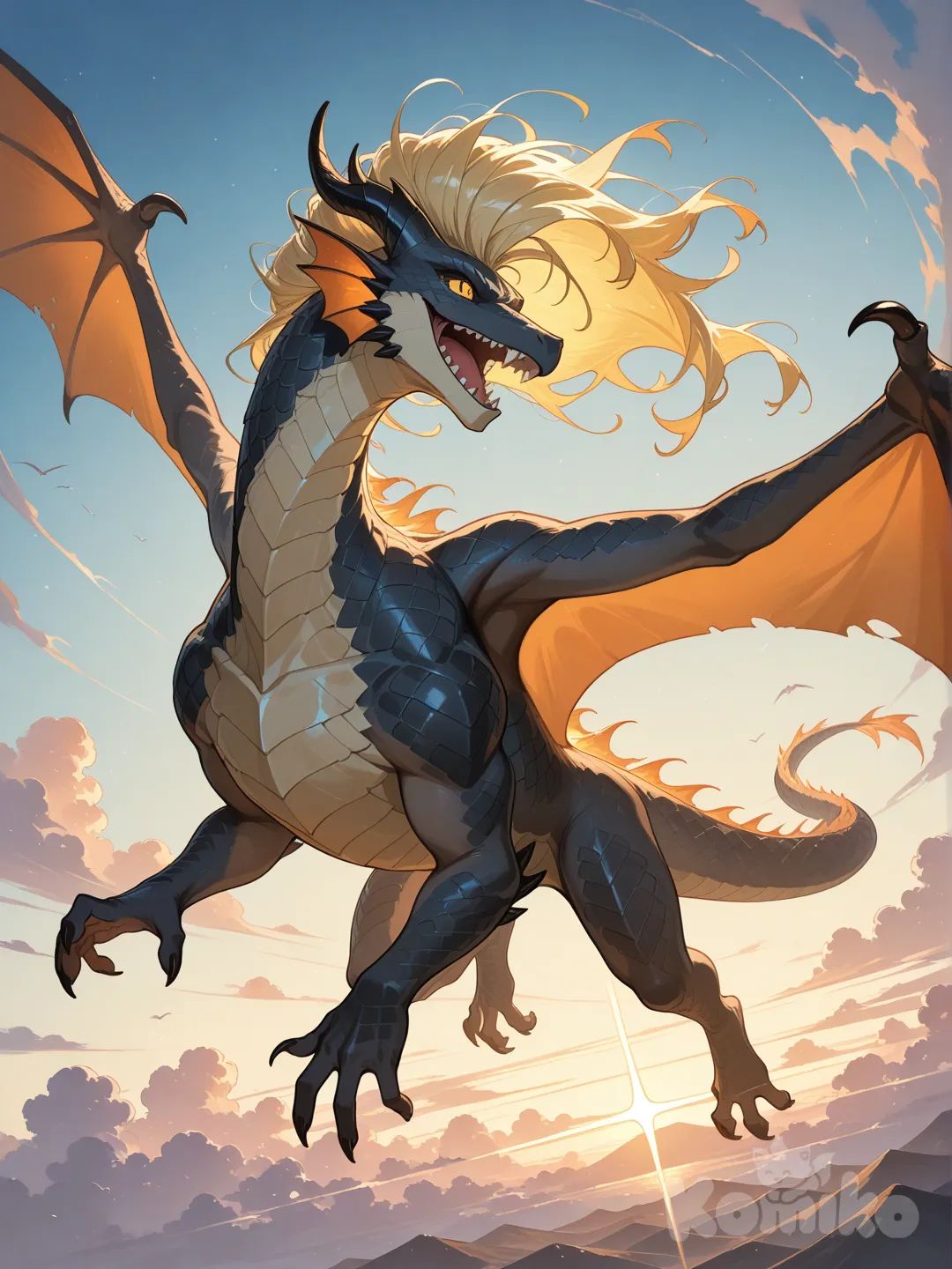 flying, on dragon