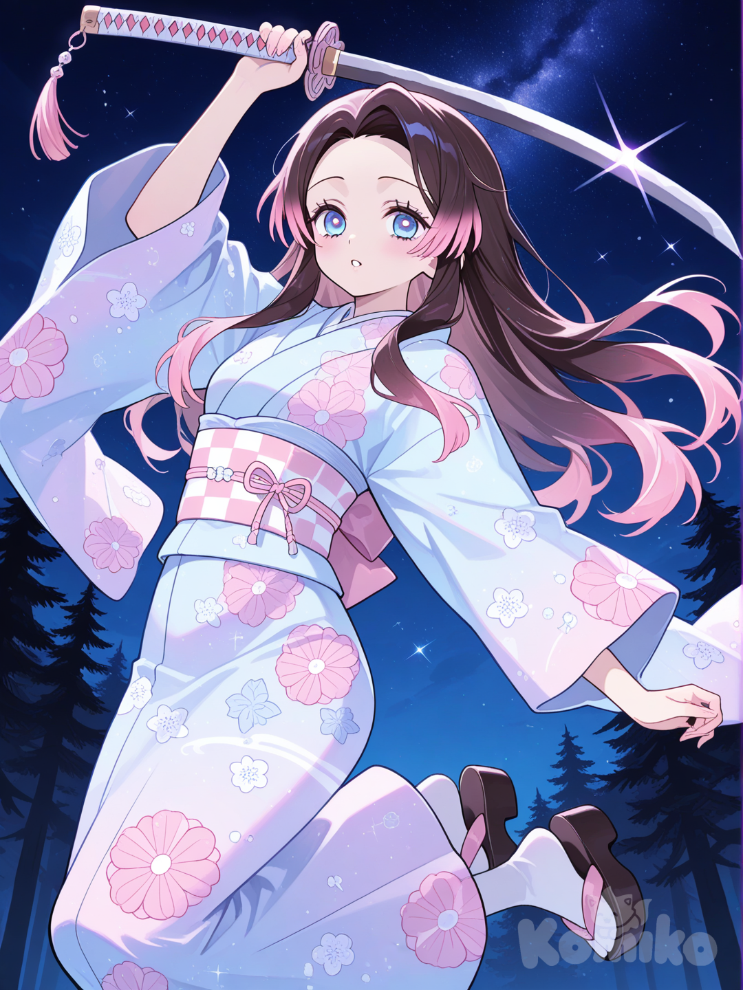 demon slayer style girl
