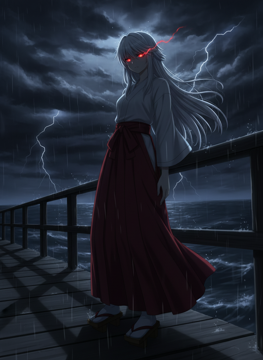 Stormy Night at the Coastline
