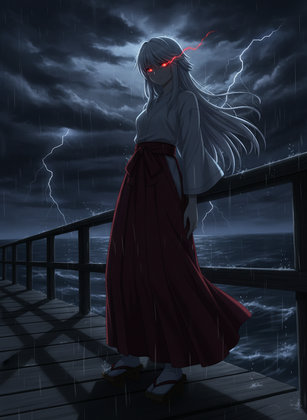 Stormy Night at the Coastline