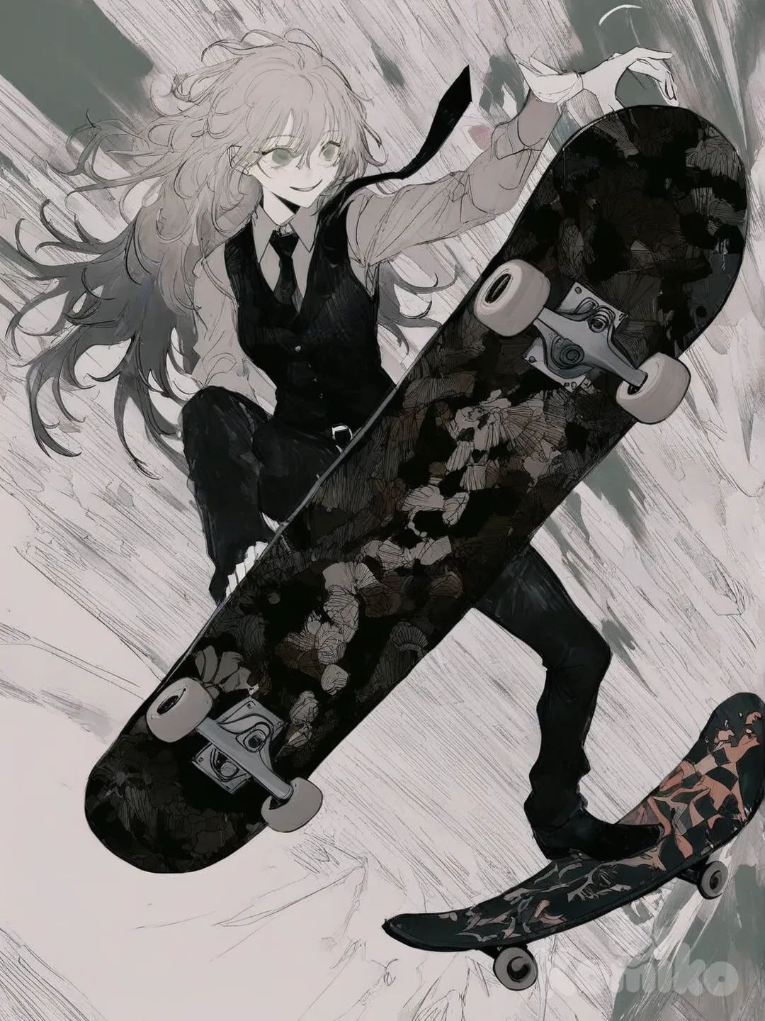 Ciane andando de Skate