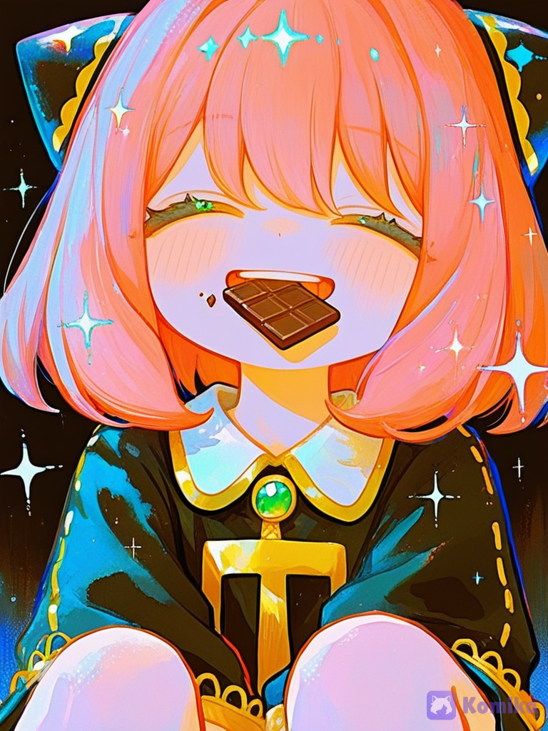Anya eating chocolate 🍫