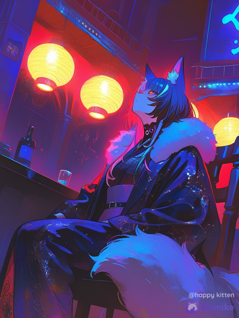 酒館狐娘的霓虹夜✨