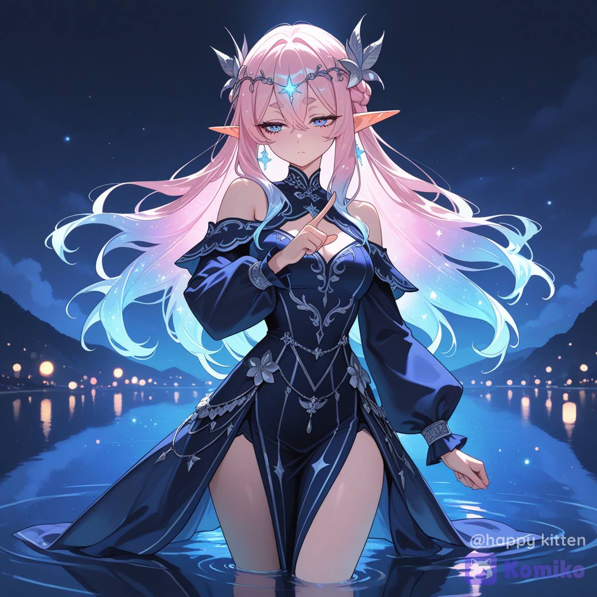 月光下妖精少女