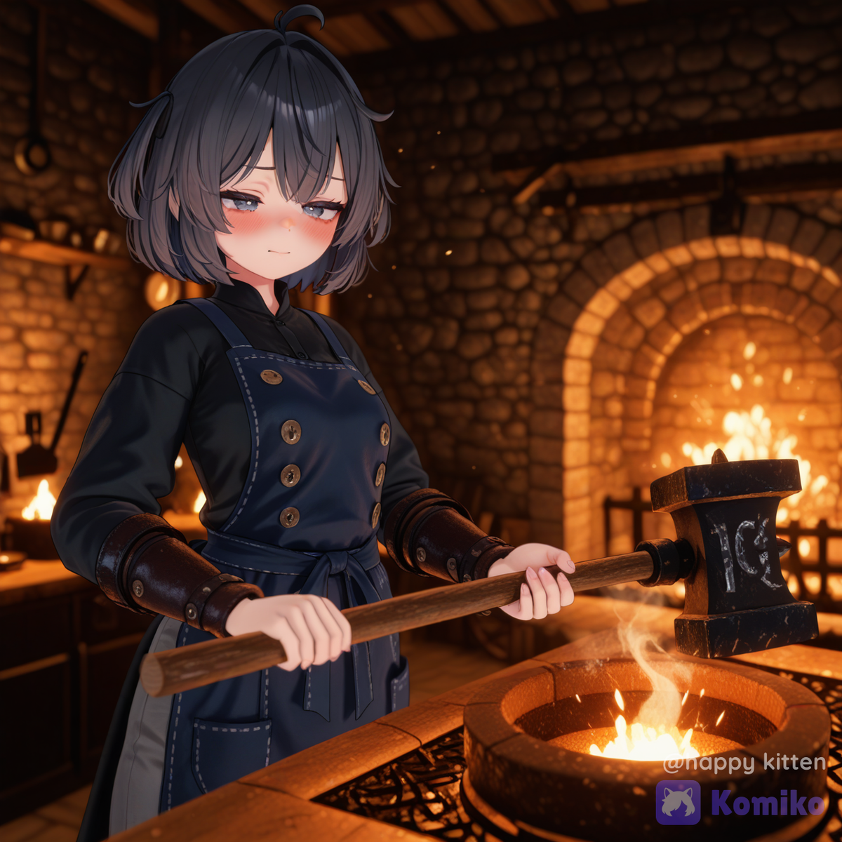 鐵匠工坊•打鐵矮人少女