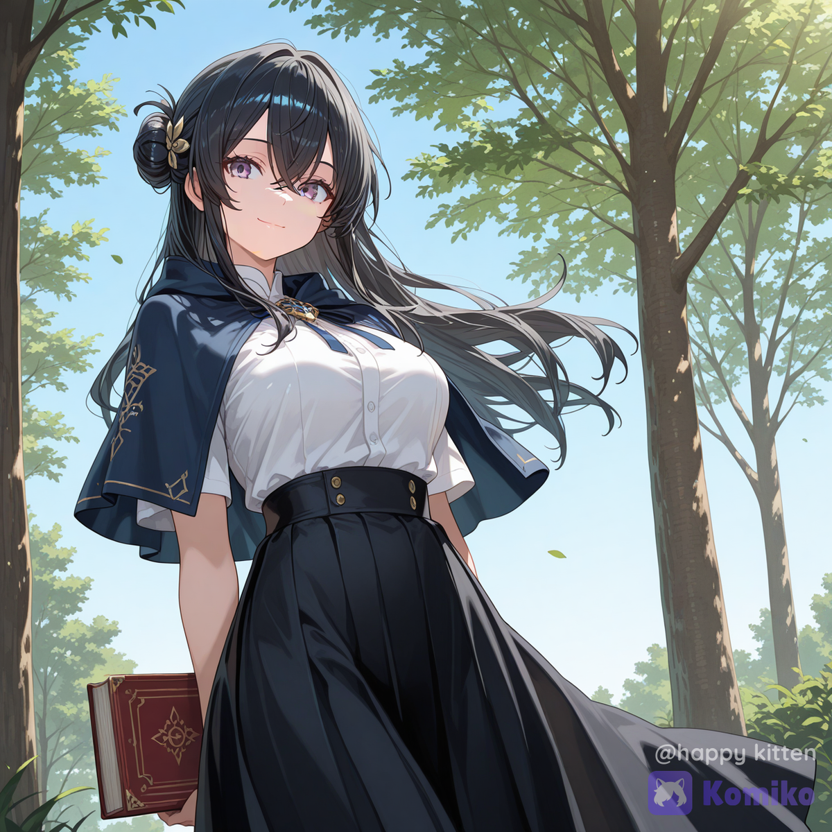看著書的少女