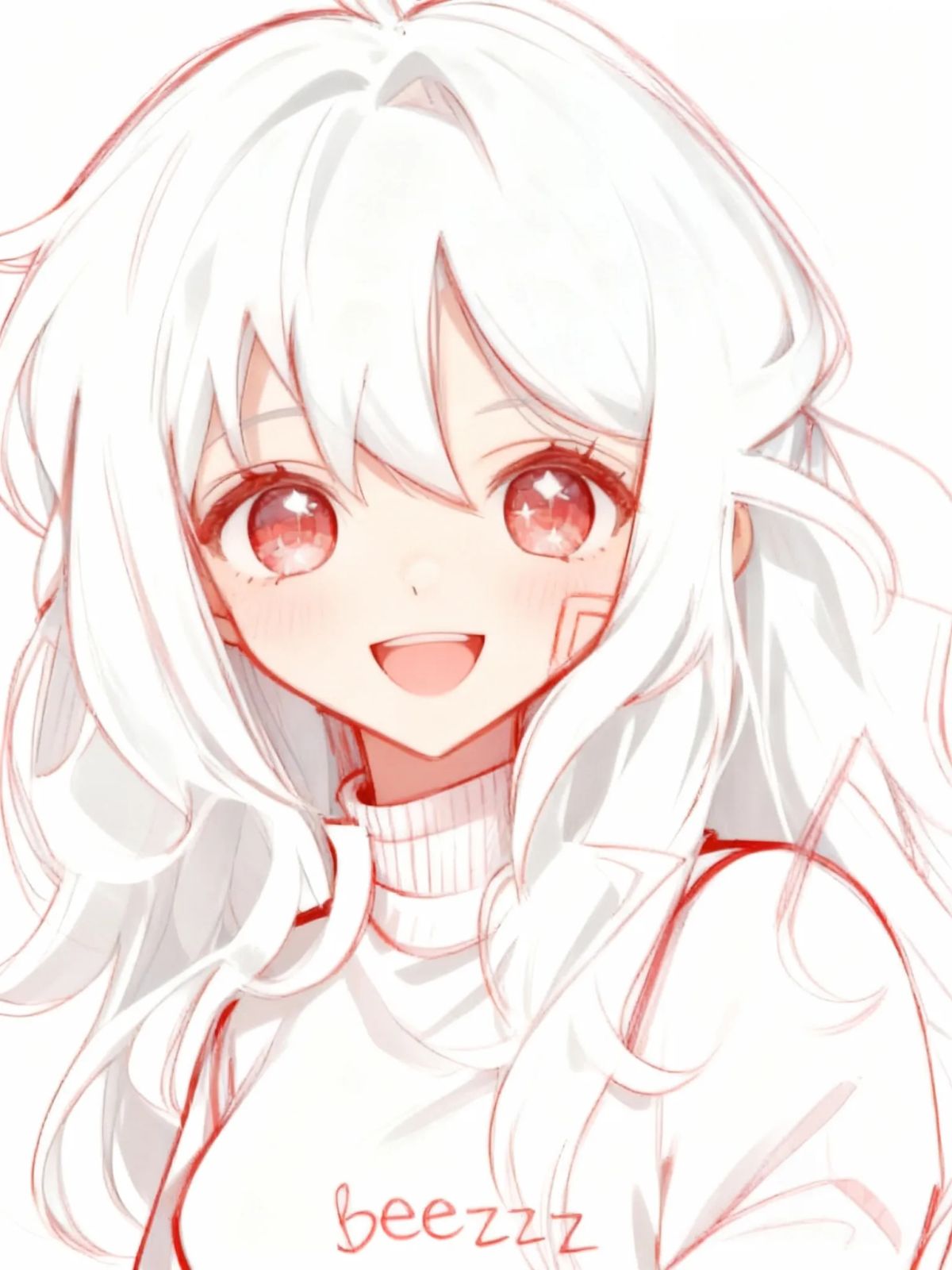 Anime dễ thương, tóc trắng