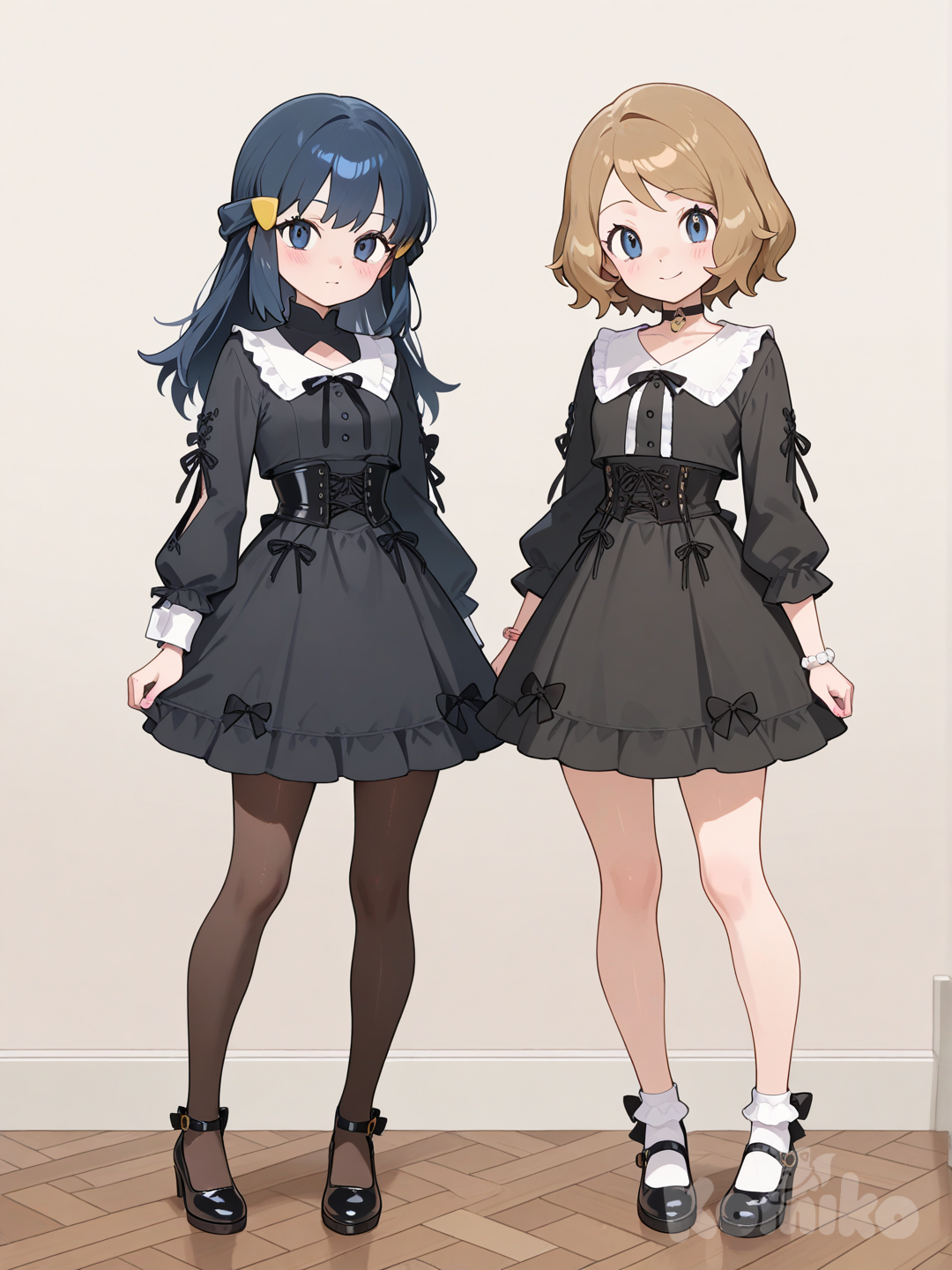 dawn and Serena getting thier pictures together 