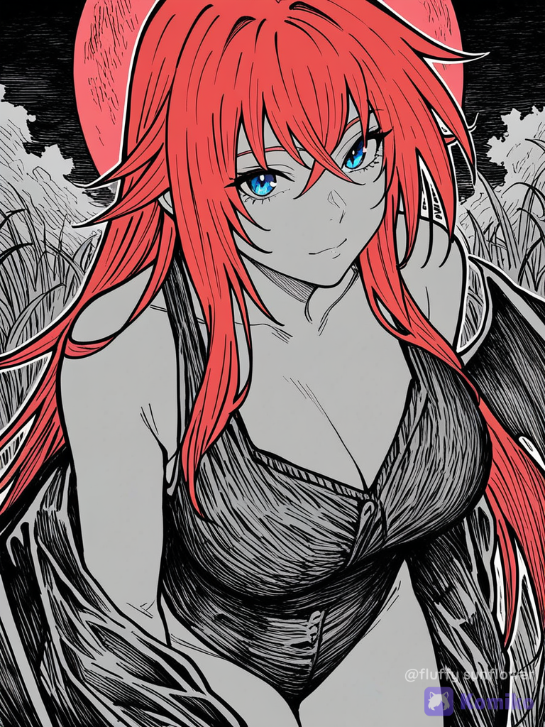 Rias bajo luna roja 🌙🦇