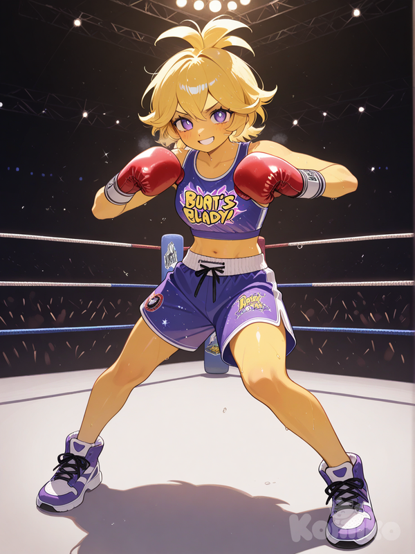 Chica the chicken boxing champ