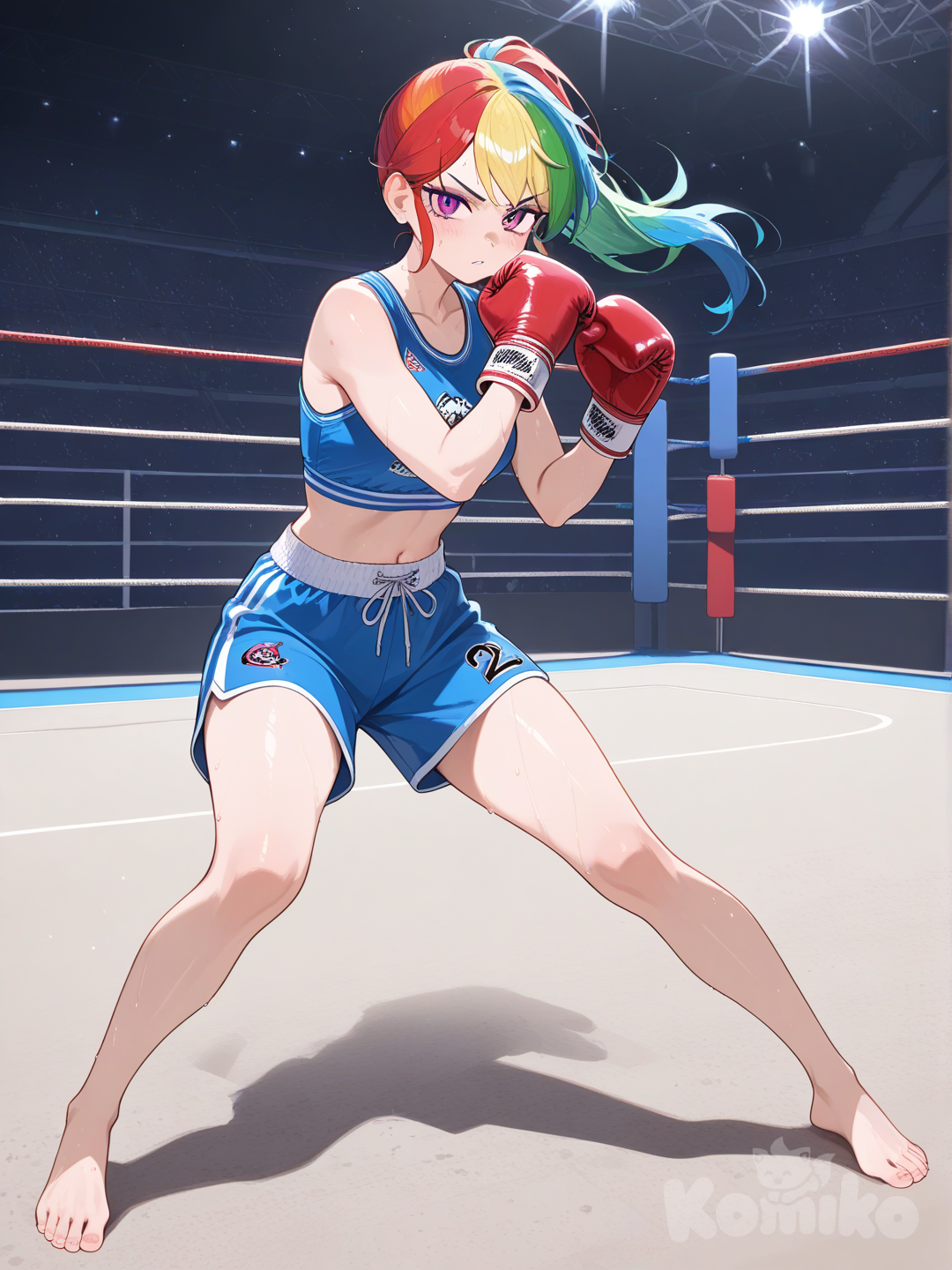 Rainbow dash boxing gloves 