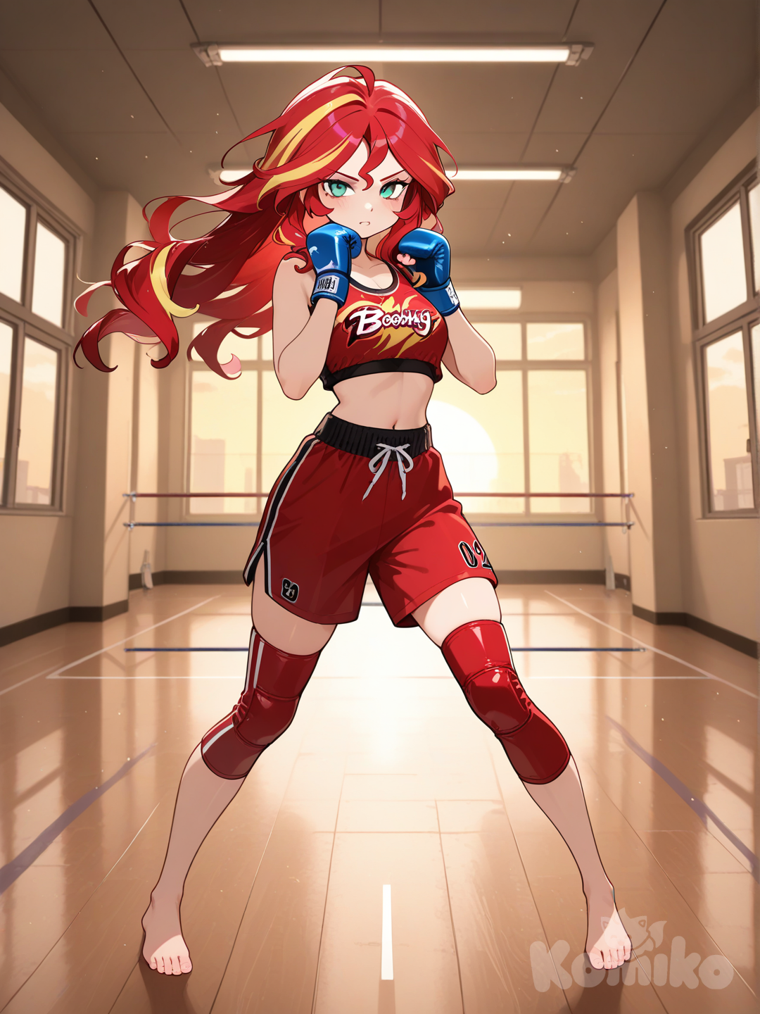 Sunset shimmer boxing champ
